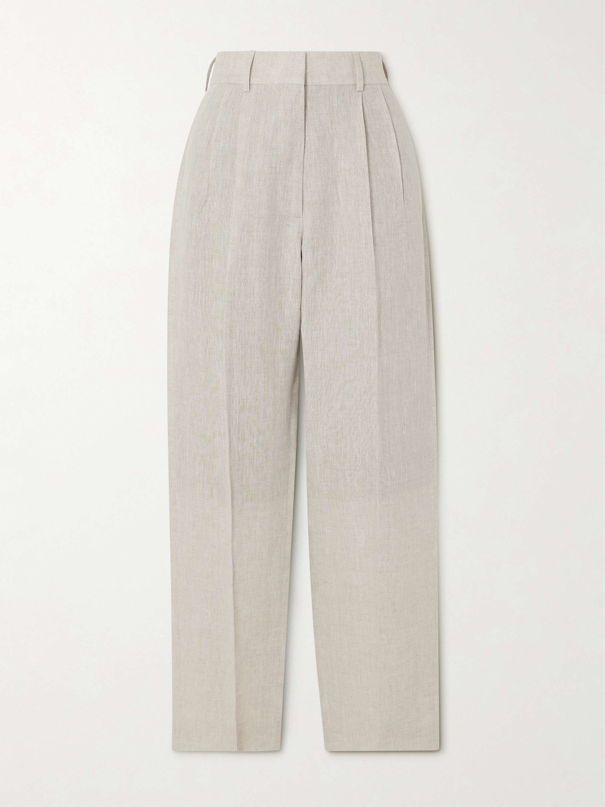 Ameri（アメリ）の「MILA LINEN LIKE TAPERED PANTS（スラックス