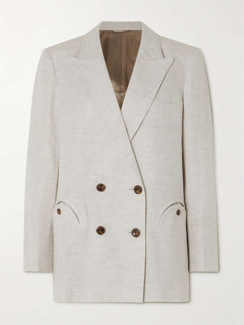 Blazé Milano Double-breasted Linen Blazer