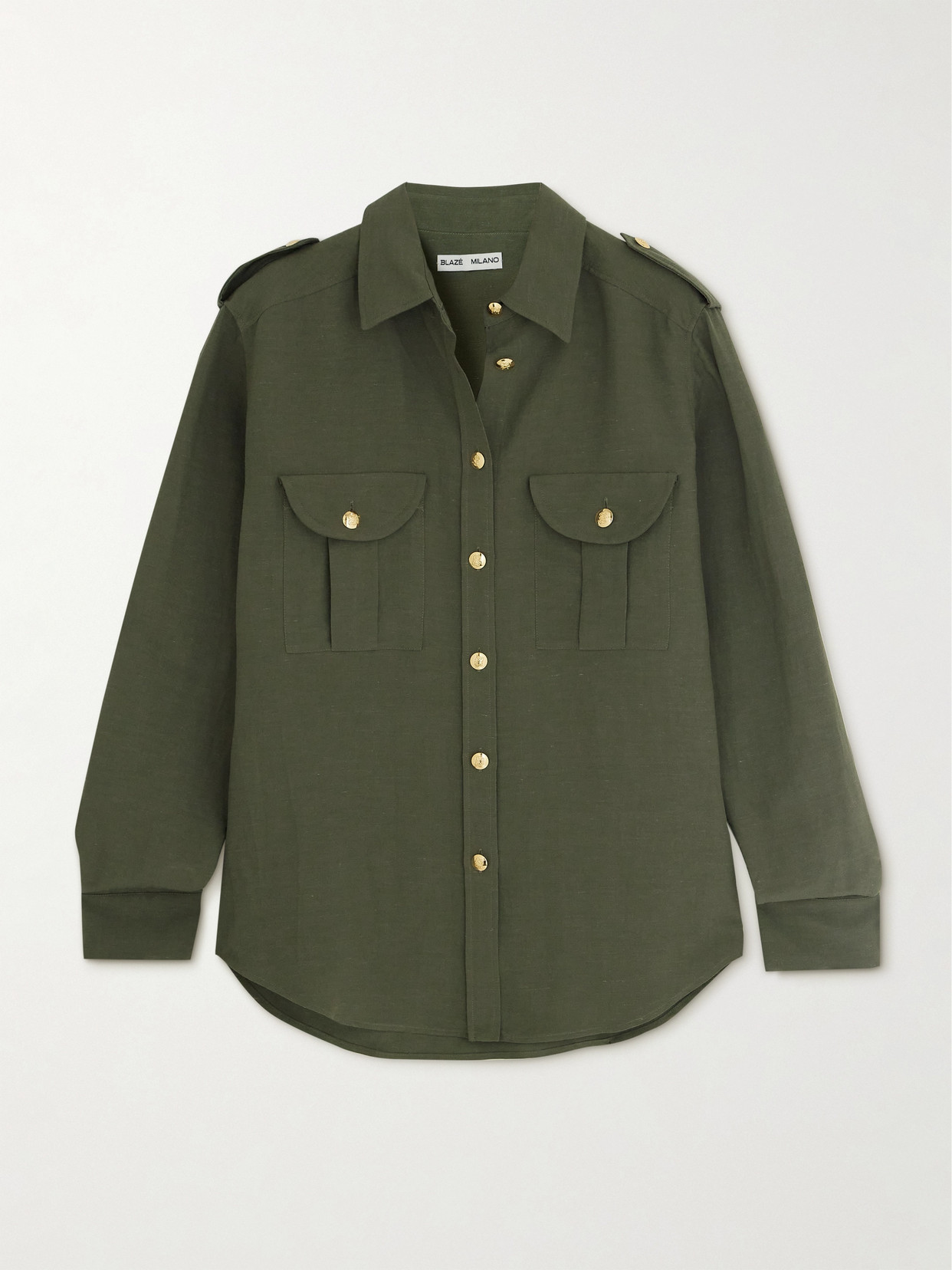 Blazé Milano Rox Star Berber Woven Shirt In Green