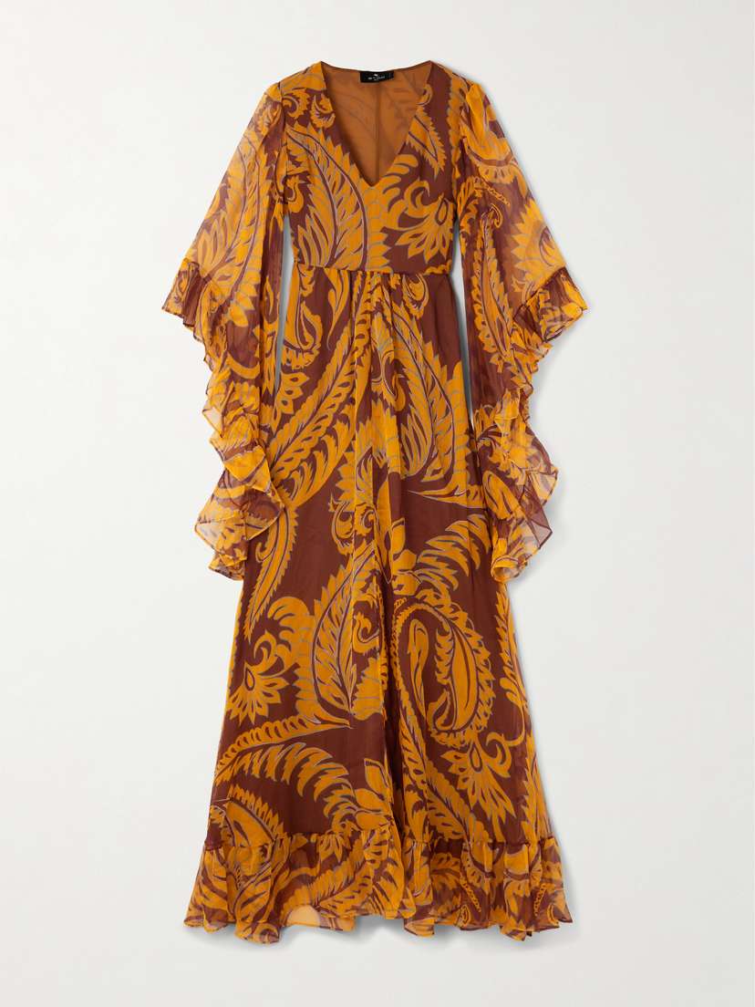 Etro Floral-print Silk-chiffon Maxi Dress