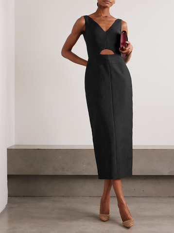Emilia Wickstead Ilyse cutout cloqué midi dress