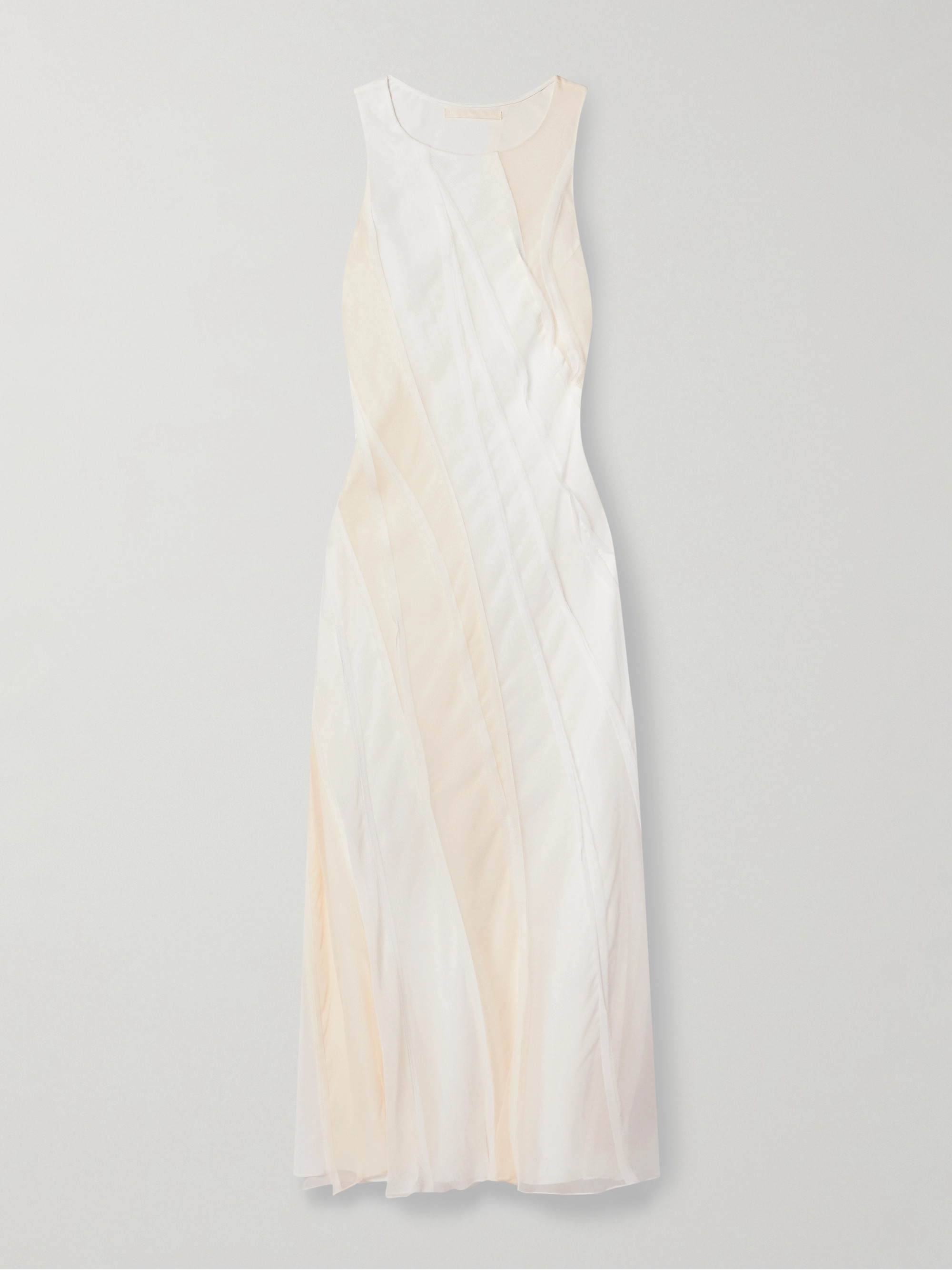 Jason Wu Collection Paneled silk-crepe and chiffon midi dress