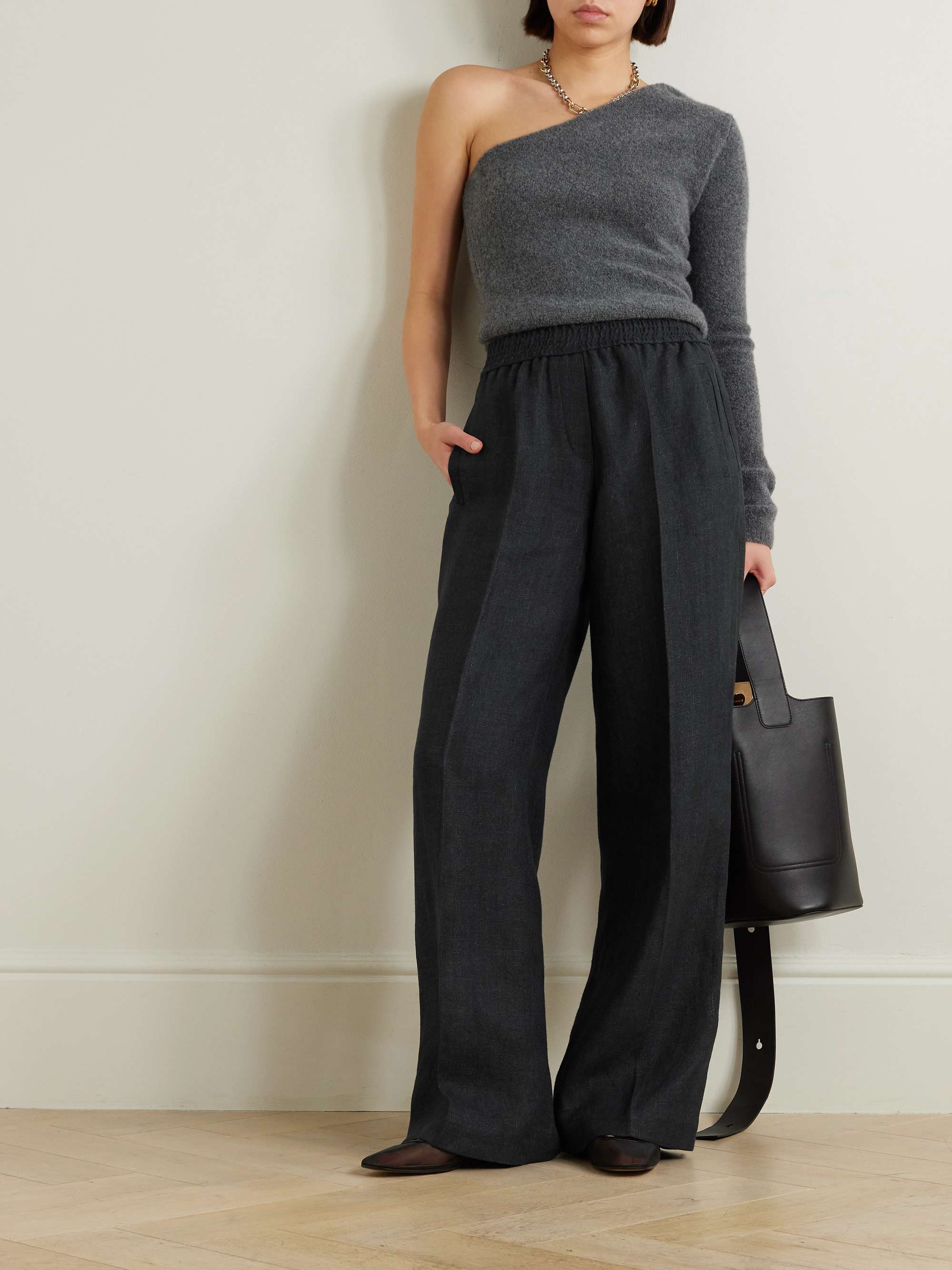 brunello cucinelli wide leg pants
