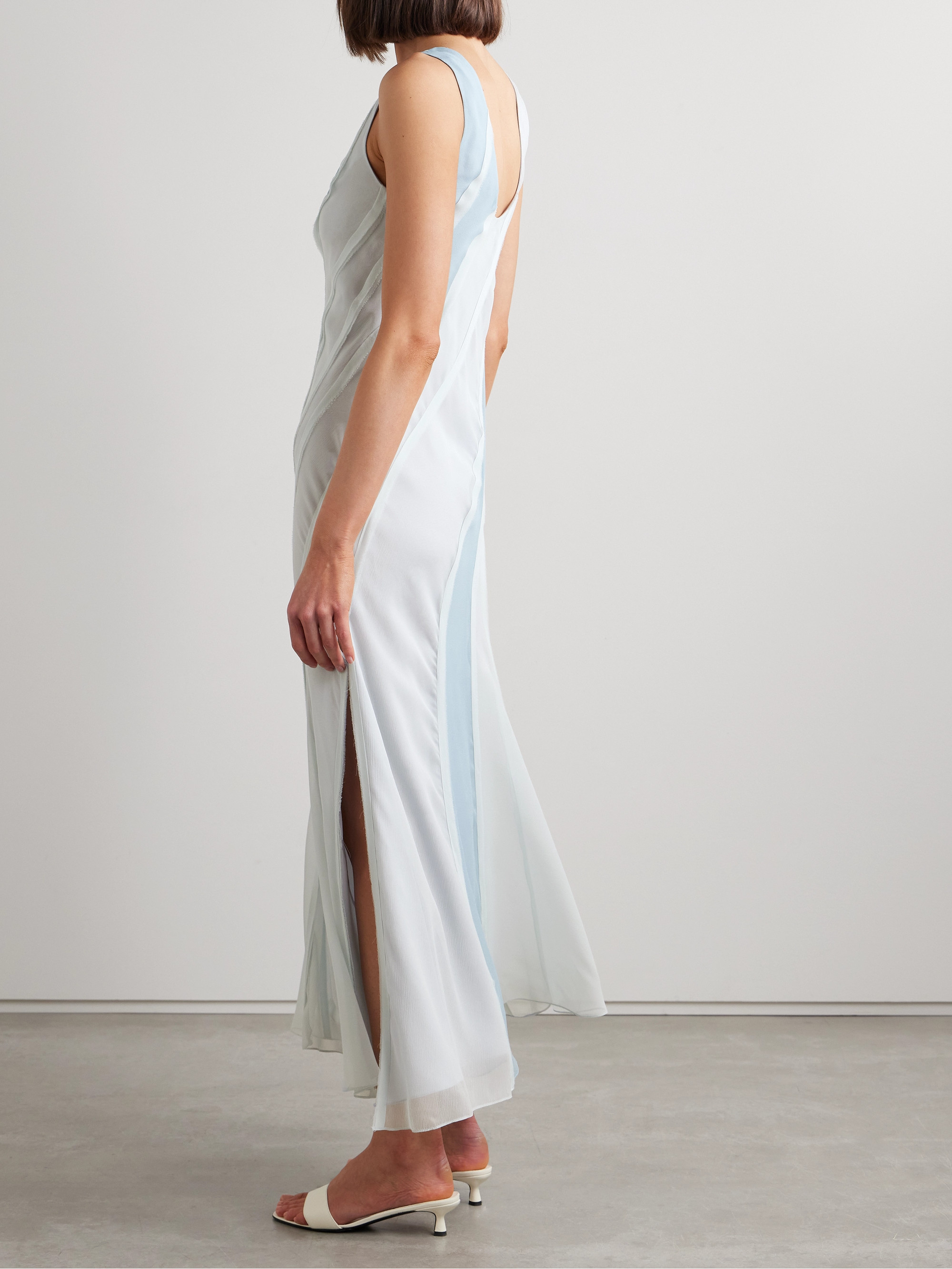 Jason Wu Collection Paneled silk-chiffon maxi dress thumbnail