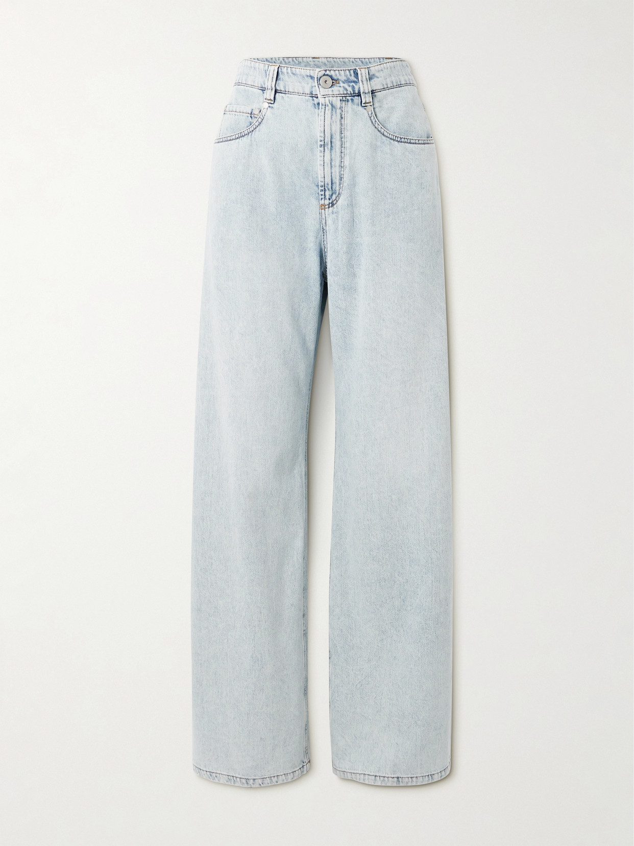 Brunello Cucinelli High-rise Wide-leg Jeans In Blue