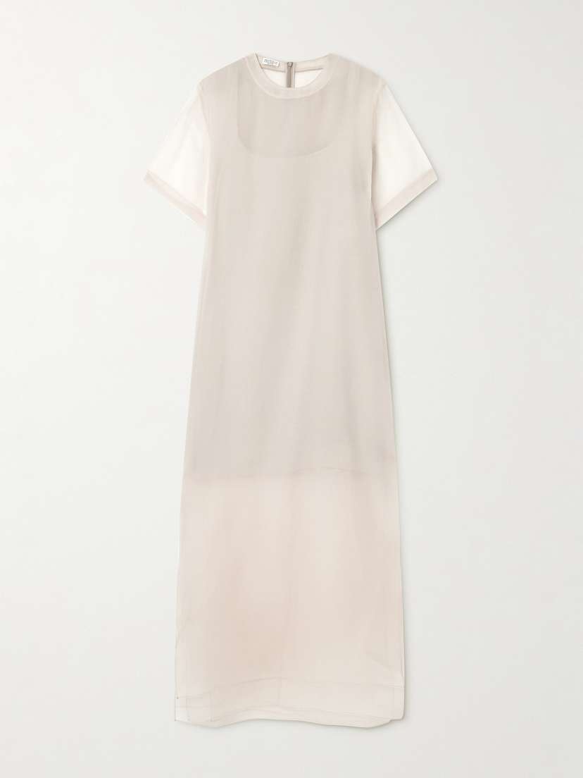 Brunello Cucinelli Silk-tulle Maxi Dress - xx large