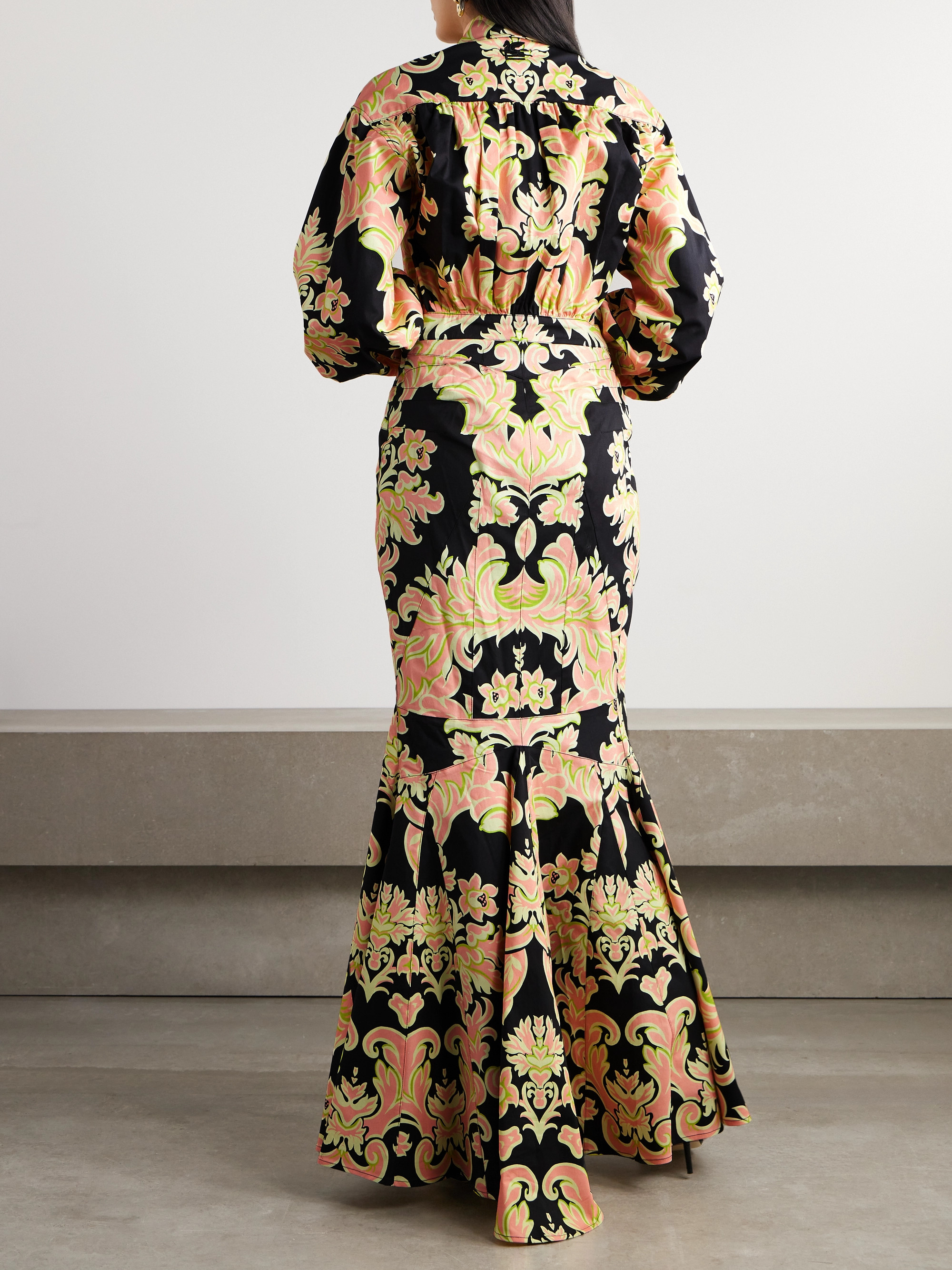 Etro Printed stretch-cotton poplin maxi dress thumbnail