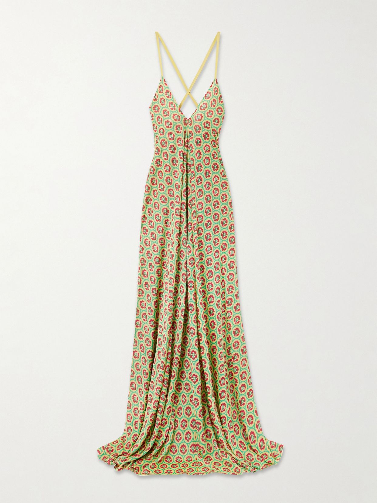 Printed woven maxi dress
