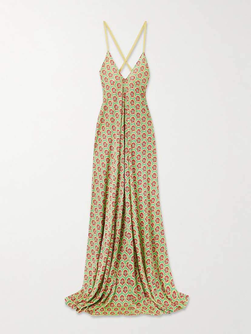 Etro Printed Woven Maxi Dress