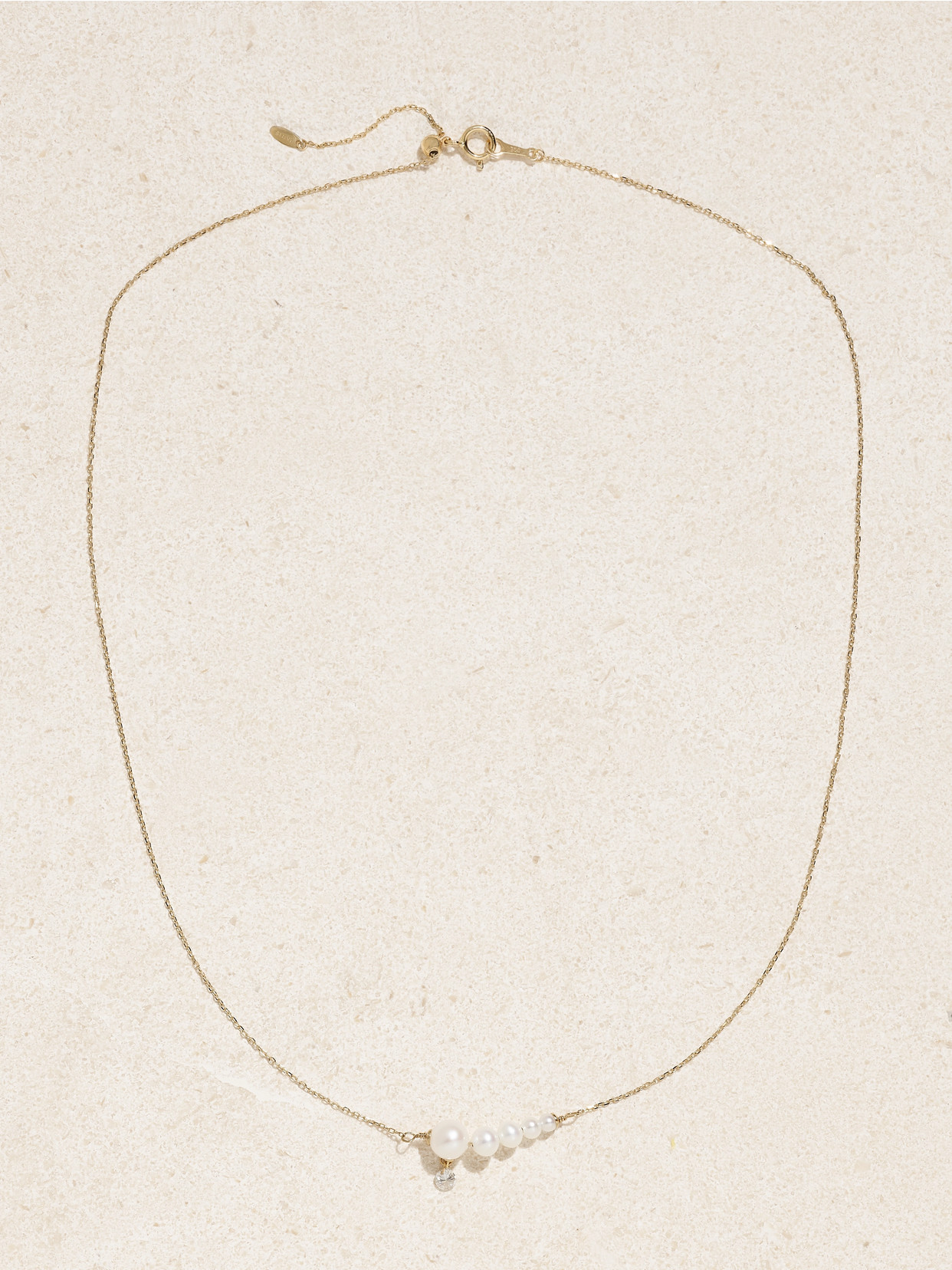 Persée 18-karat Gold, Pearl And Diamond Necklace In Gold