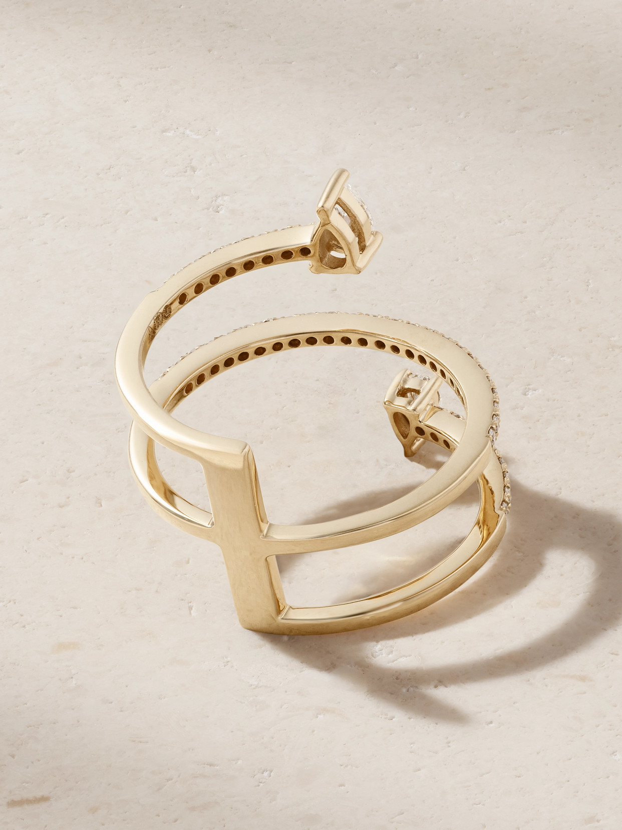 Persée Hera Duo 18-karat Gold Diamond Ring In Gold