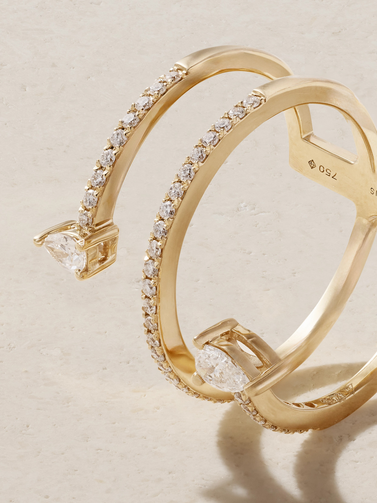 Persée Hera Duo 18-karat Gold Diamond Ring In Gold