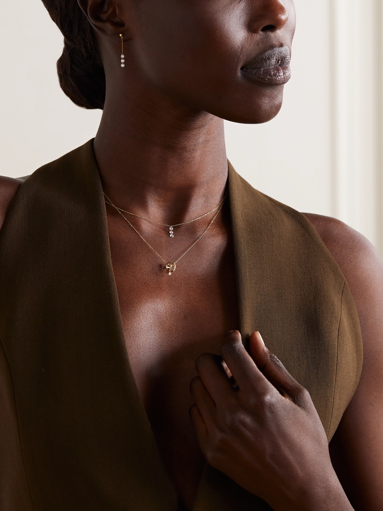 Persée Zeus 18-karat Gold Diamond Necklace In Gold