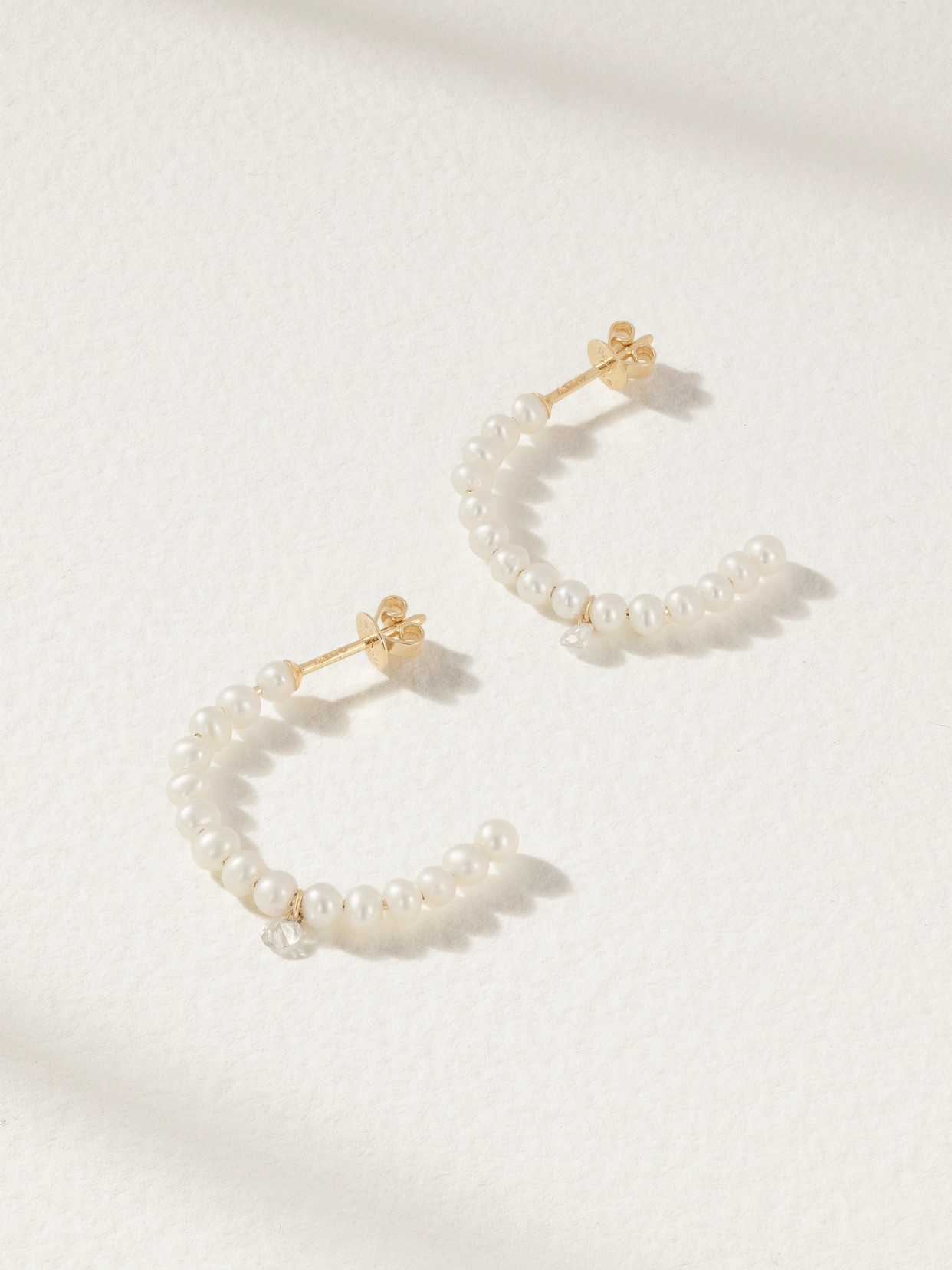 Persée - 18-karat Gold, Pearl And Diamond Earrings - One size