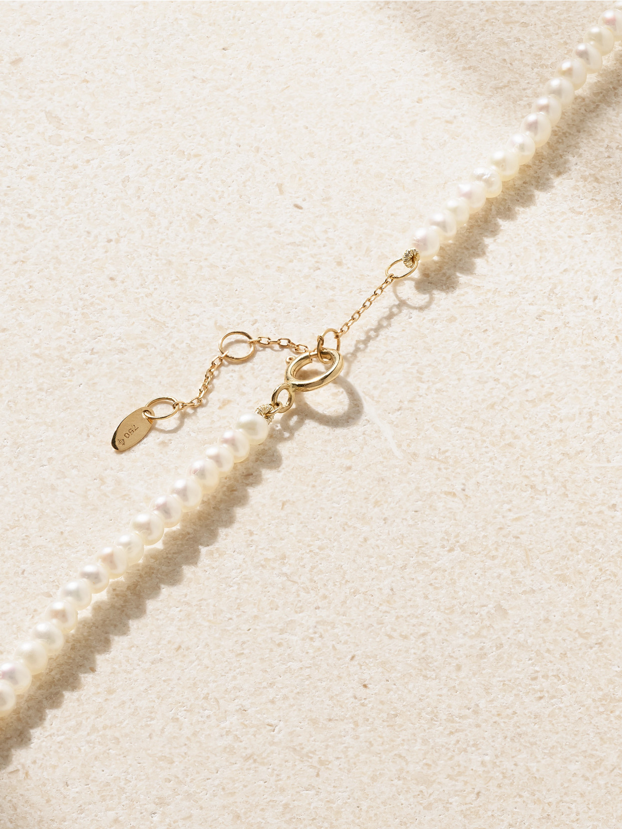 Shop Persée 18-karat Gold, Pearl And Diamond Necklace