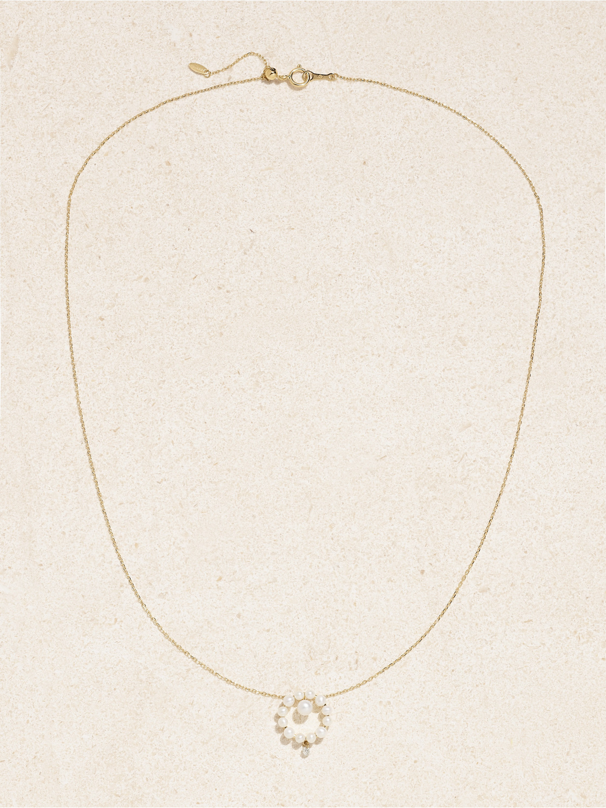 Persée 18-karat Gold, Pearl And Diamond Necklace In Gold