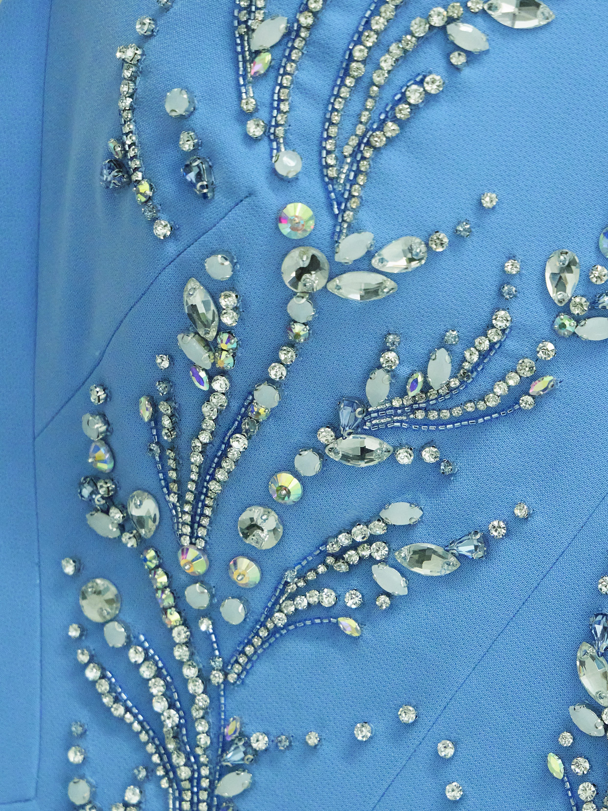 Jenny Packham Firefly Crystal-embellished Crepe Gown In Blue