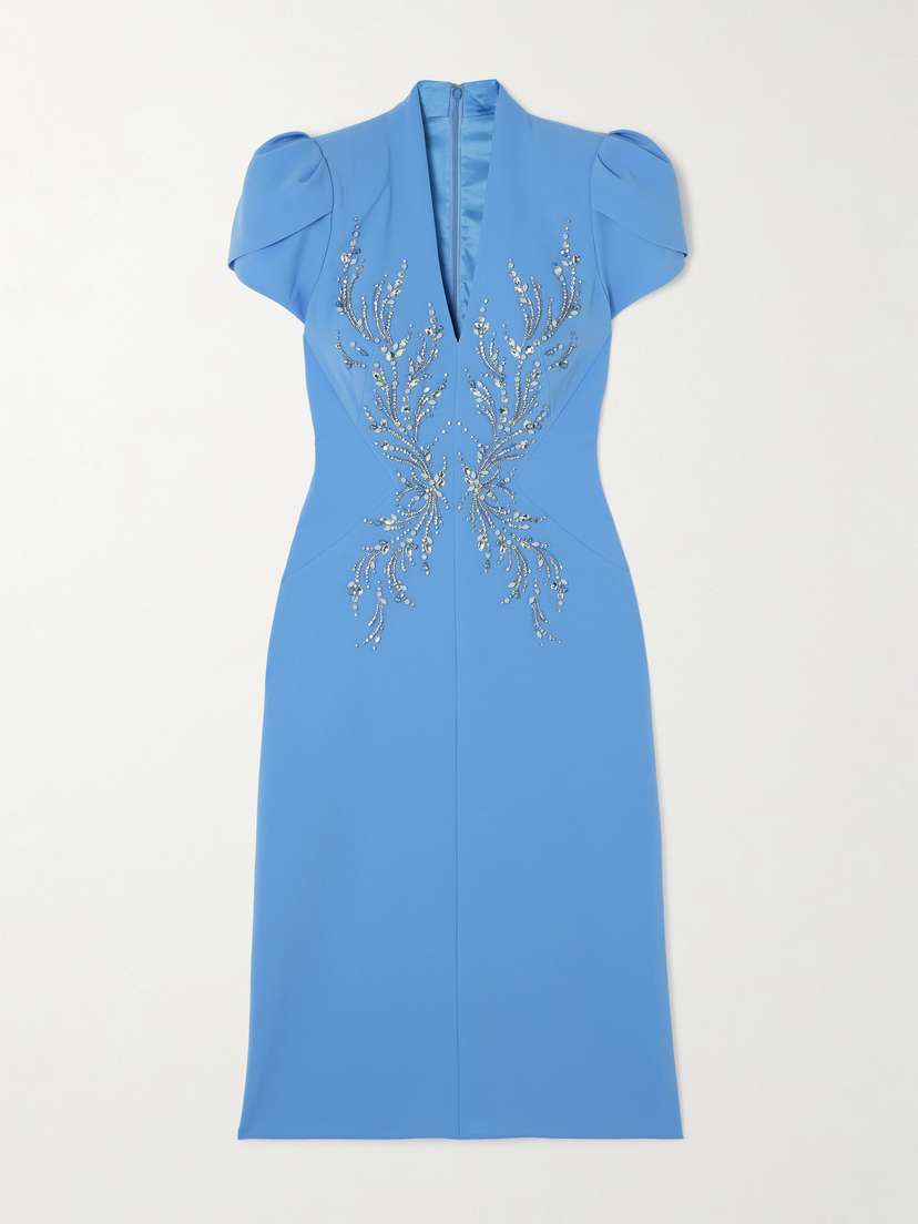 Jenny Packham Firefly Crystal-embellished Crepe Gown