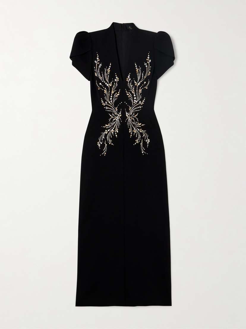 Jenny Packham Firefly Crystal-embellished Crepe Gown - UK 20