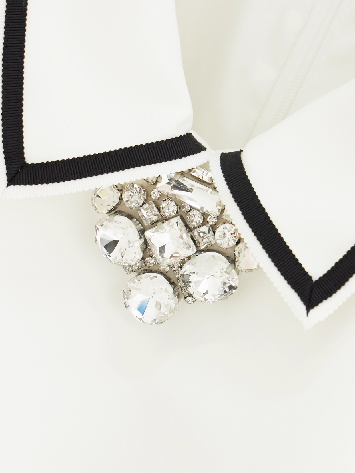 Jenny Packham Honeybee Grosgrain-trimmed Crystal-embellished Crepe Peplum Midi Dress In Off-white