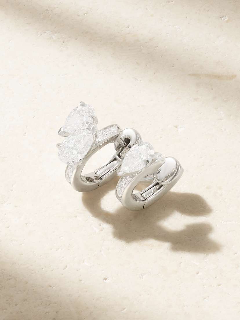 Repossi Serti Sur Vide 18-karat White Gold Diamond Single Earring