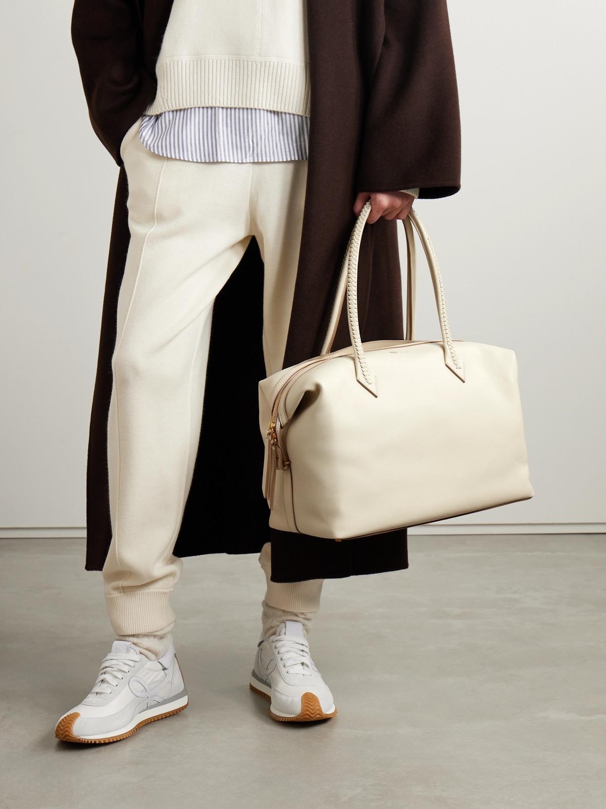 Metier Perriand All Day Leather Tote In White