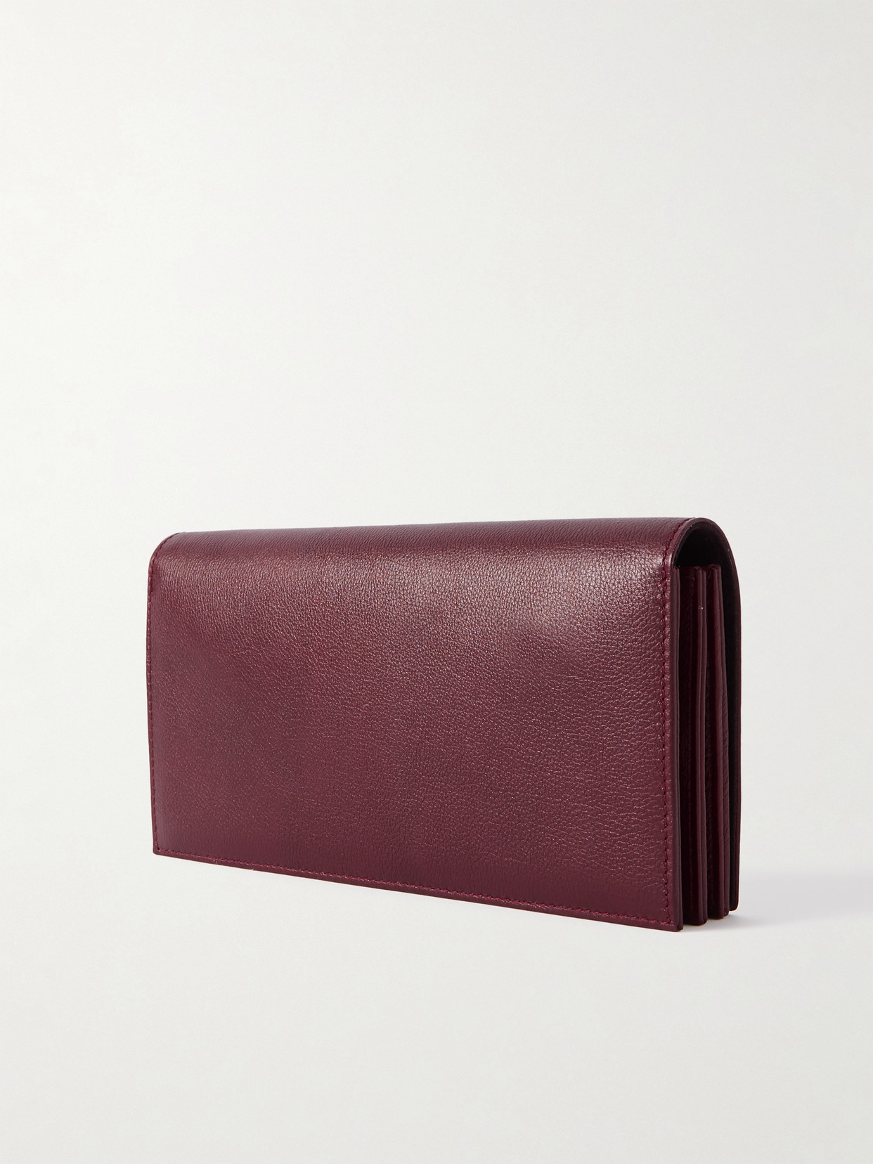 Shop Metier Textured-leather Pouch In Red