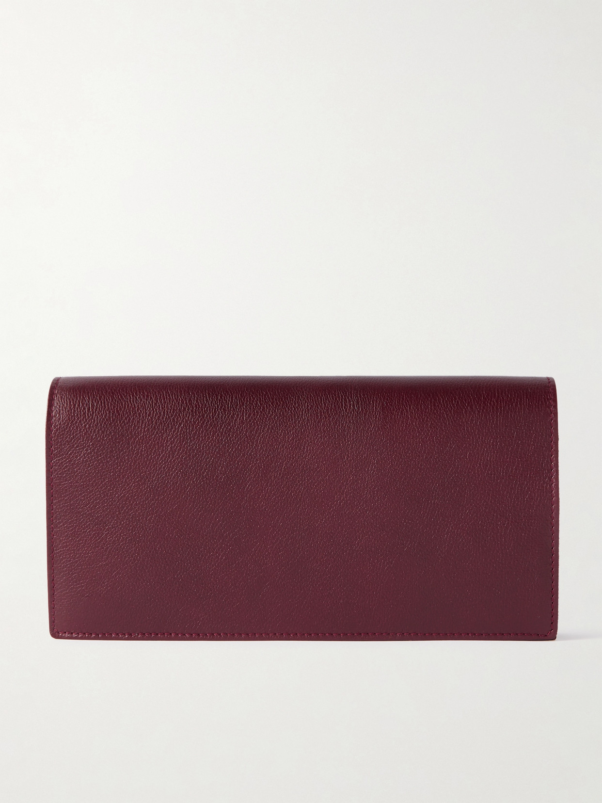 Metier Textured-leather Pouch In Red