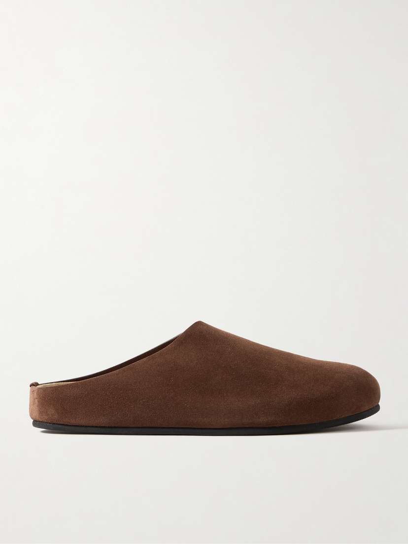 The Row Hugo Suede Slippers