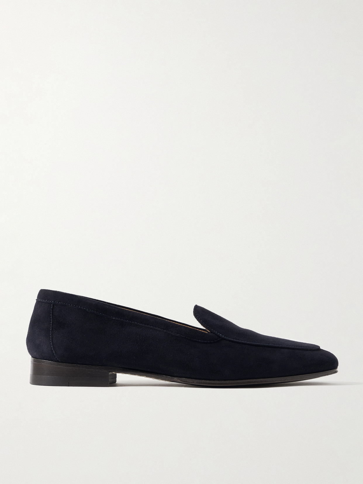 The Row Sophie Suede Loafers In Blue