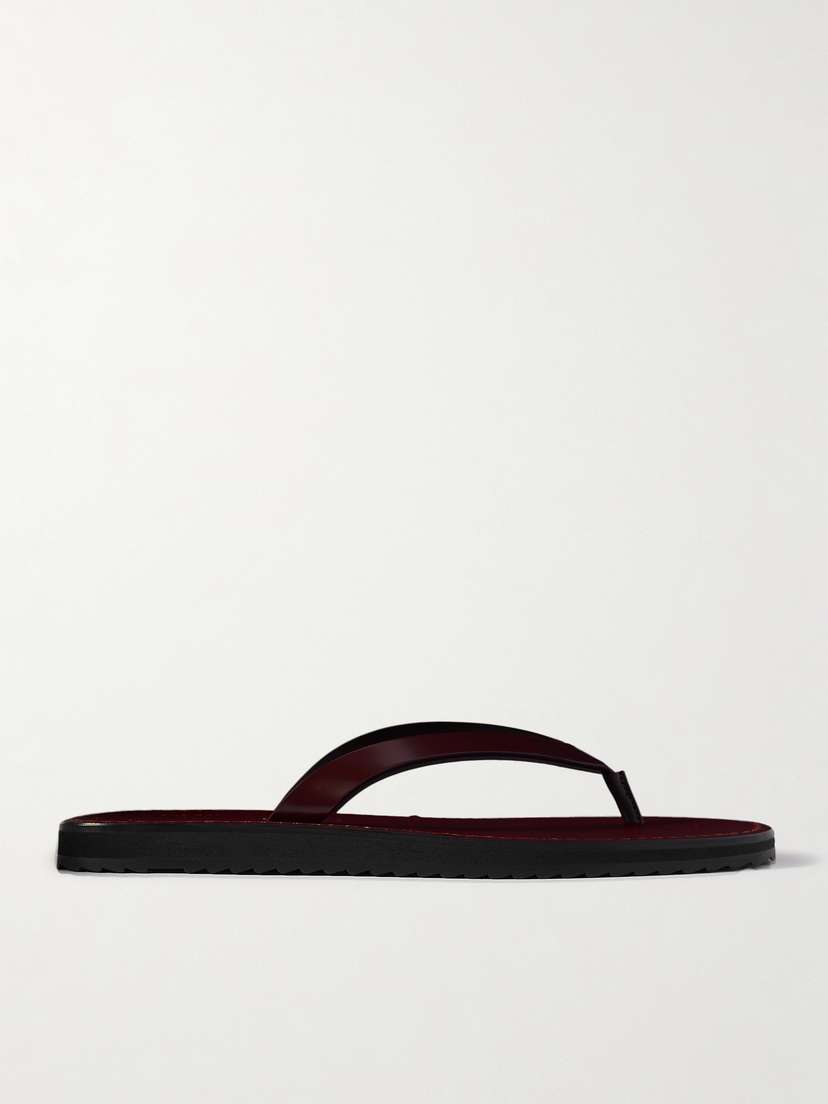 The Row City Leather Flip Flops