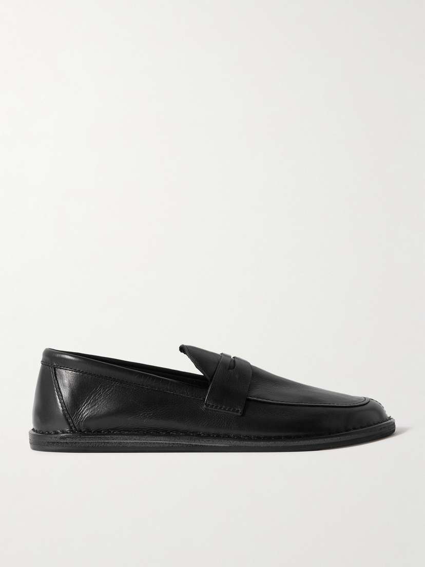 The Row Cary Leather Loafers