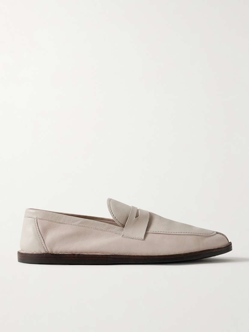 The Row Cary Leather Loafers