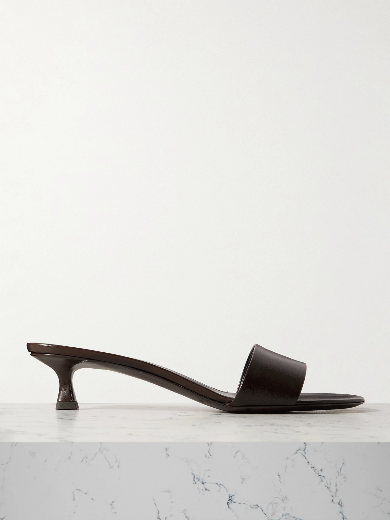 THE ROW COMBO LEATHER MULES