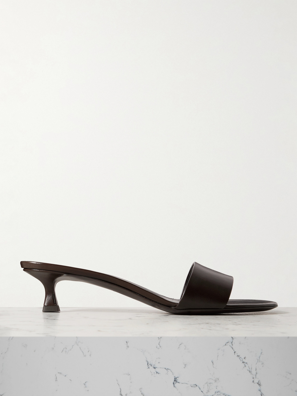 Shop The Row Combo Leather Mules In Brown