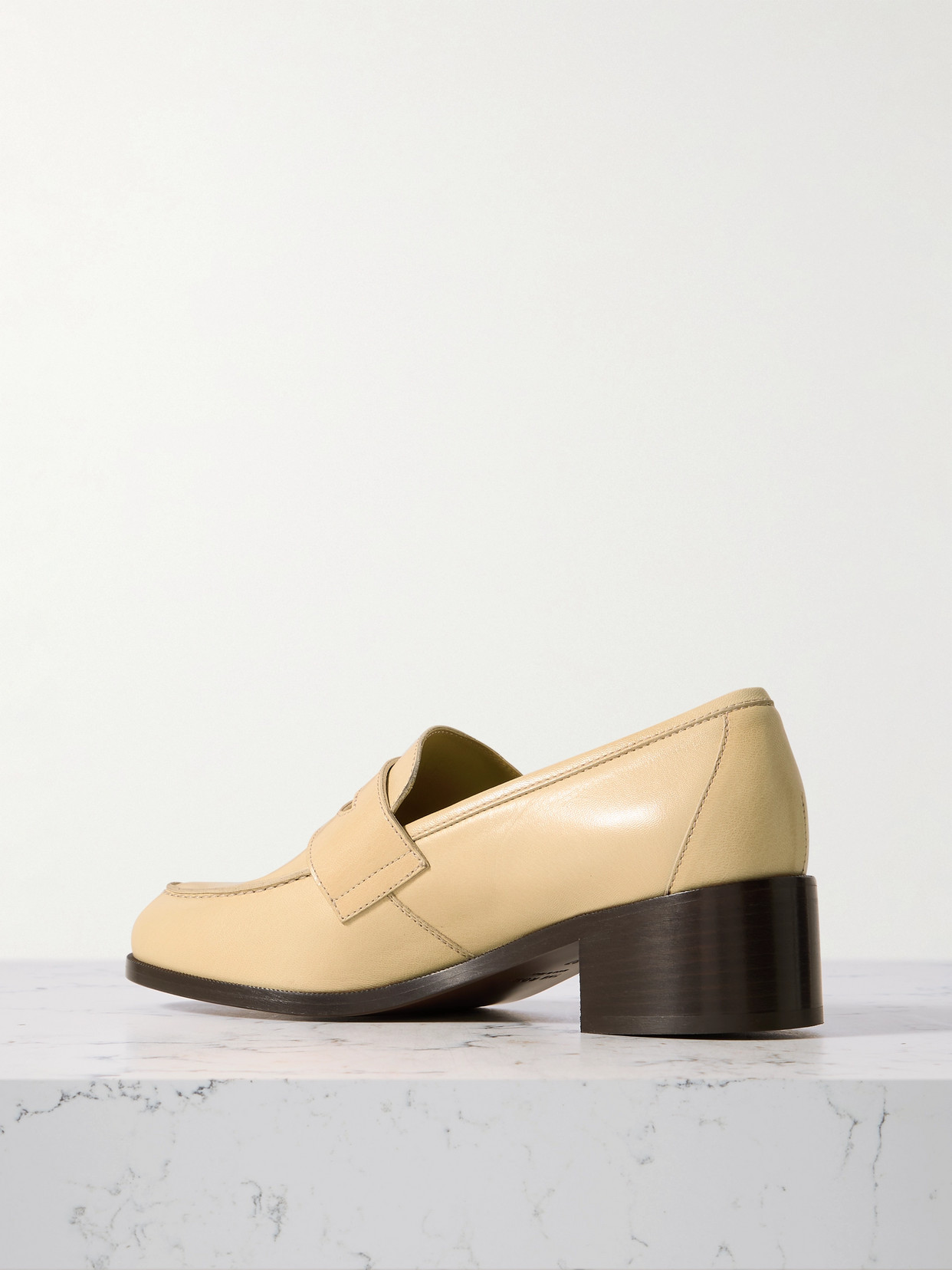 THE ROW VERA LEATHER LOAFERS