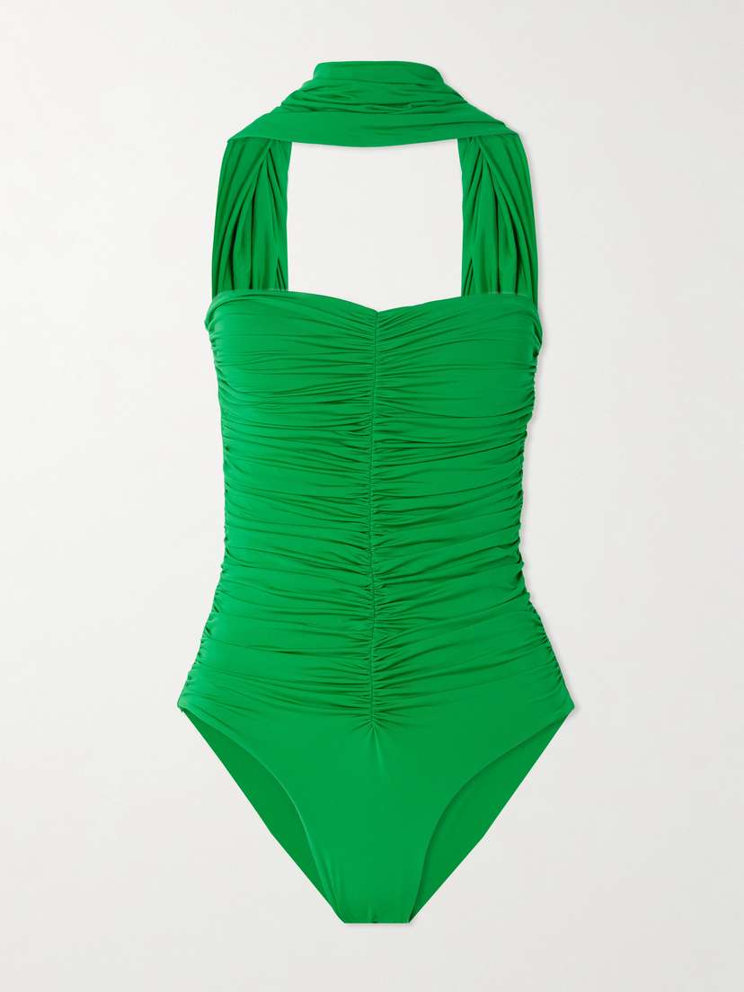 Maygel Coronel + Net Sustain Igara Ruched Swimsuit