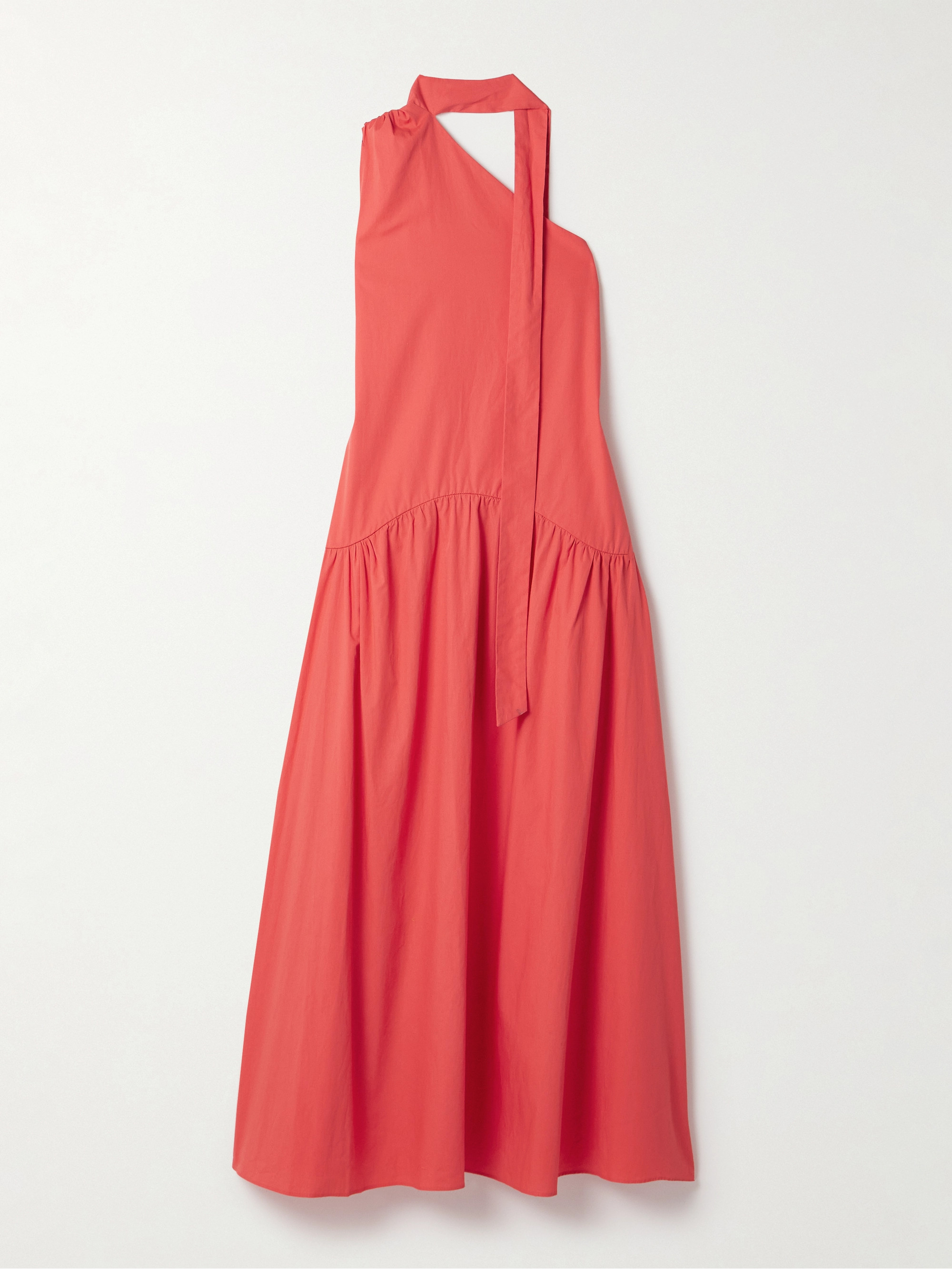 Kika Vargas + NET SUSTAIN Joni one-shoulder cotton-poplin maxi dress