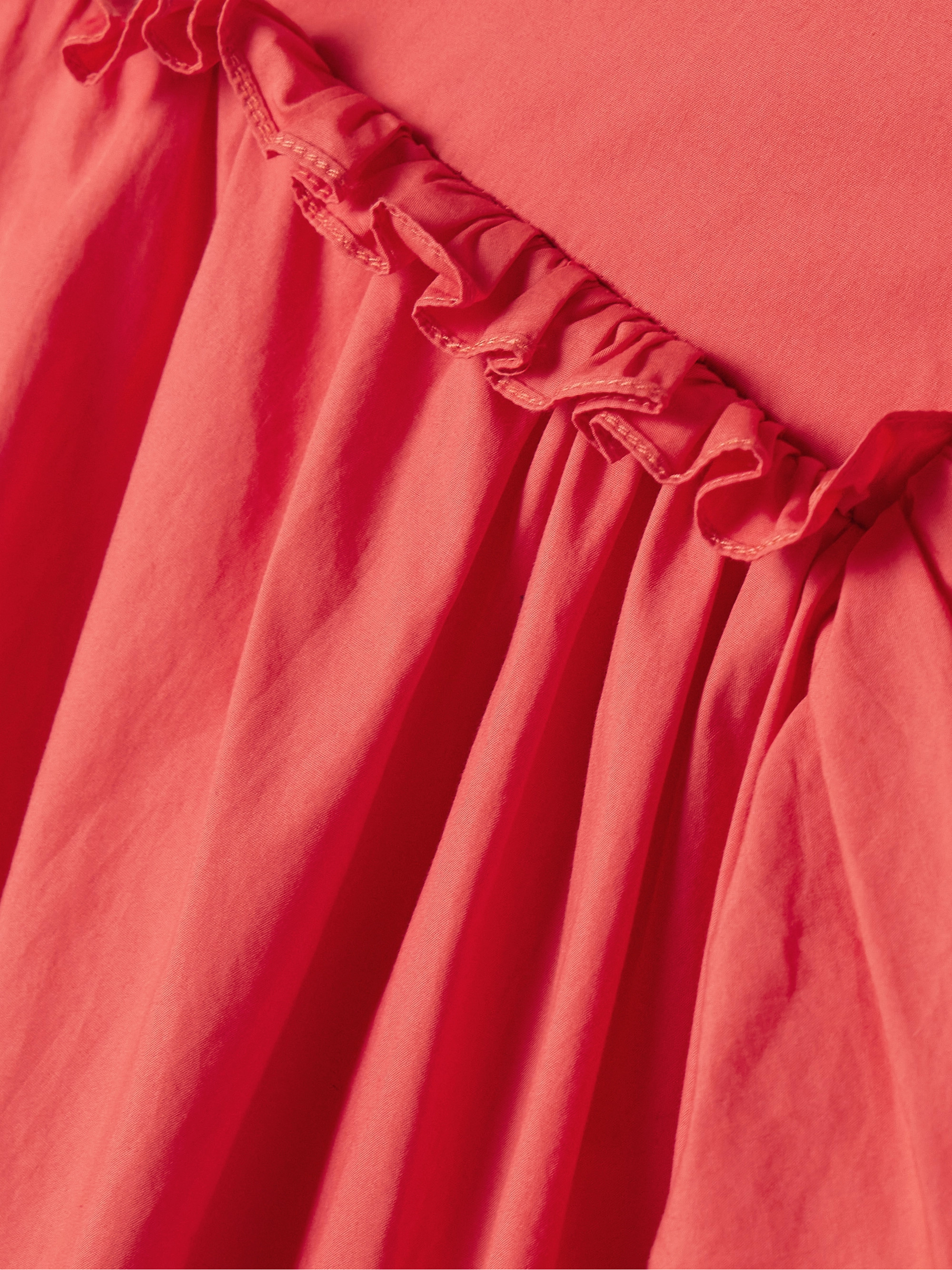 Kika Vargas + NET SUSTAIN Annie ruffled cotton-poplin mini dress