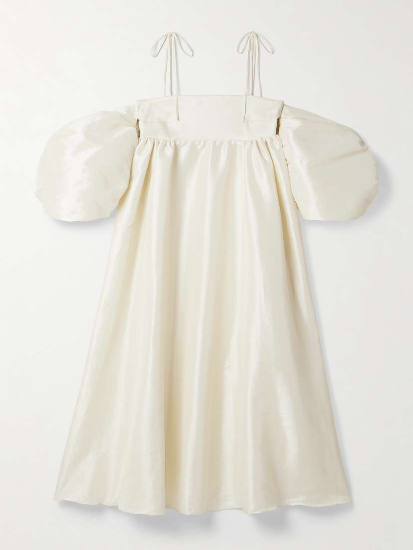 Kika Vargas + Net Sustain Roberta Cold-shoulder Taffeta Midi Dress - x small