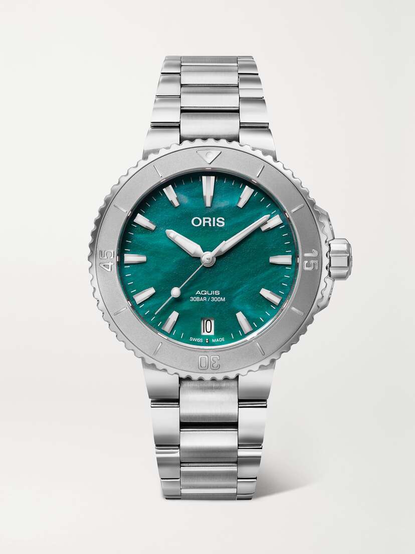 ORIS + Bracenet Aquis Date Automatic 36.5mm Stainless Steel Watch