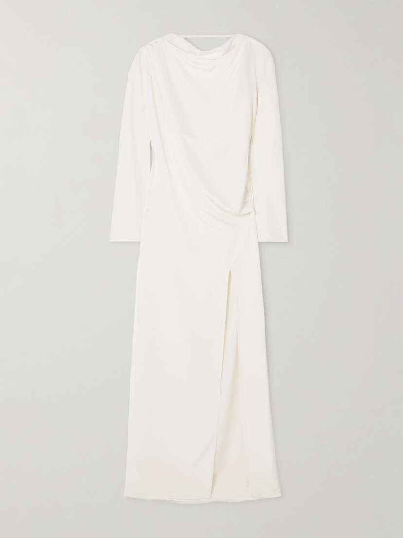 Michael Lo Sordo Draped Silk-faille Gown - UK 14