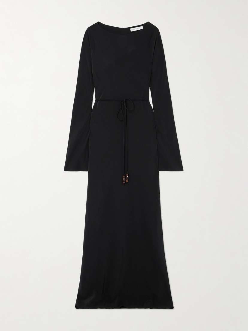 Faithfull + Net Sustain Bellini Belted Silk-crepe Maxi Dress