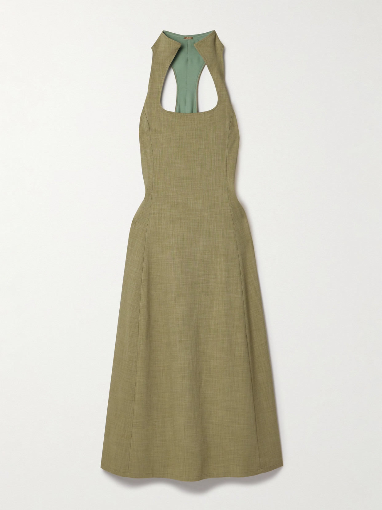 Shop Cult Gaia Hamlen Canvas Midi Dress In Green