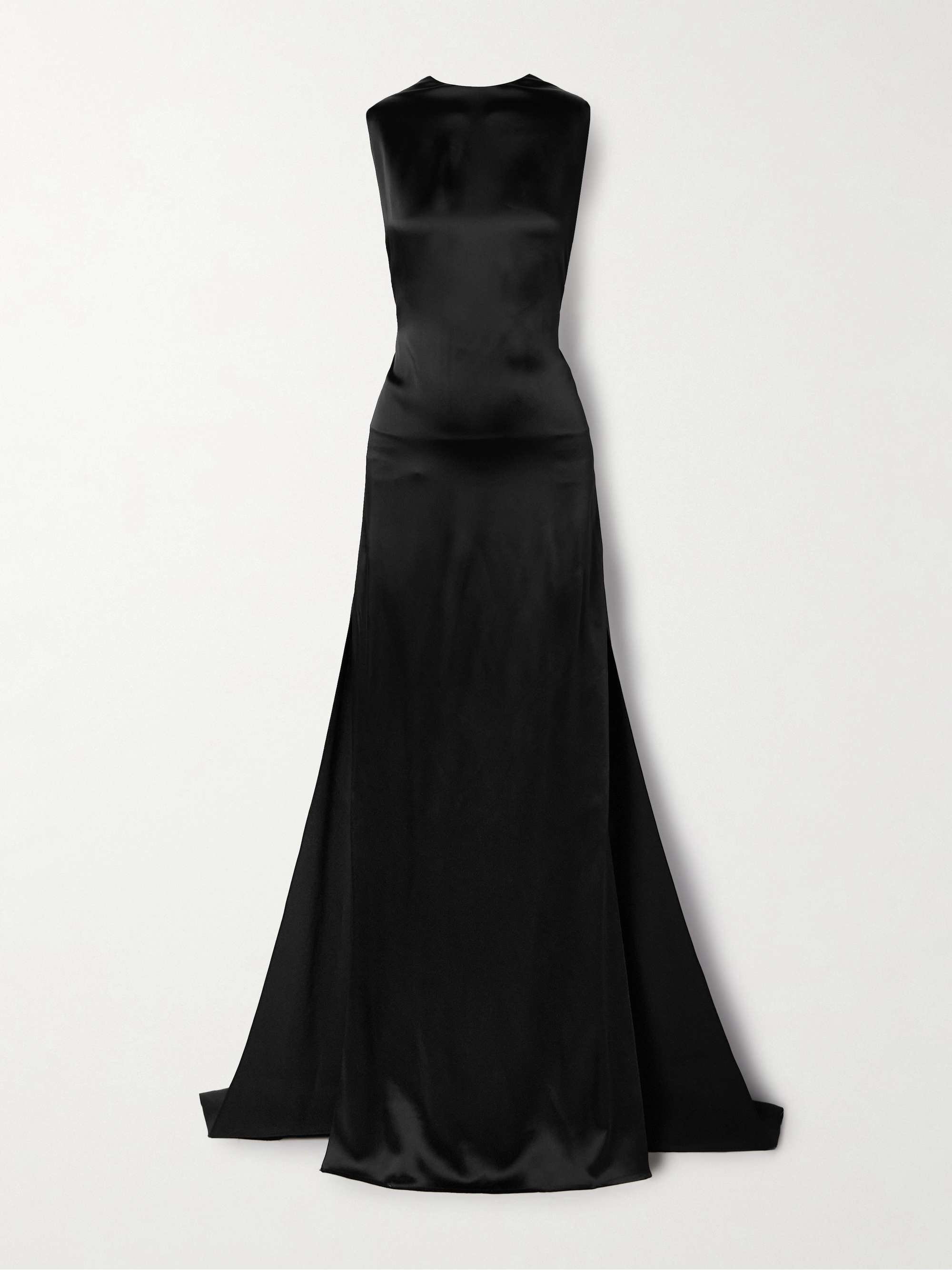 Black Jumpsuit Acetate Satin Jewel Evening Dress Black Jumpsuit Acetate Satin Jewel Evening Dress