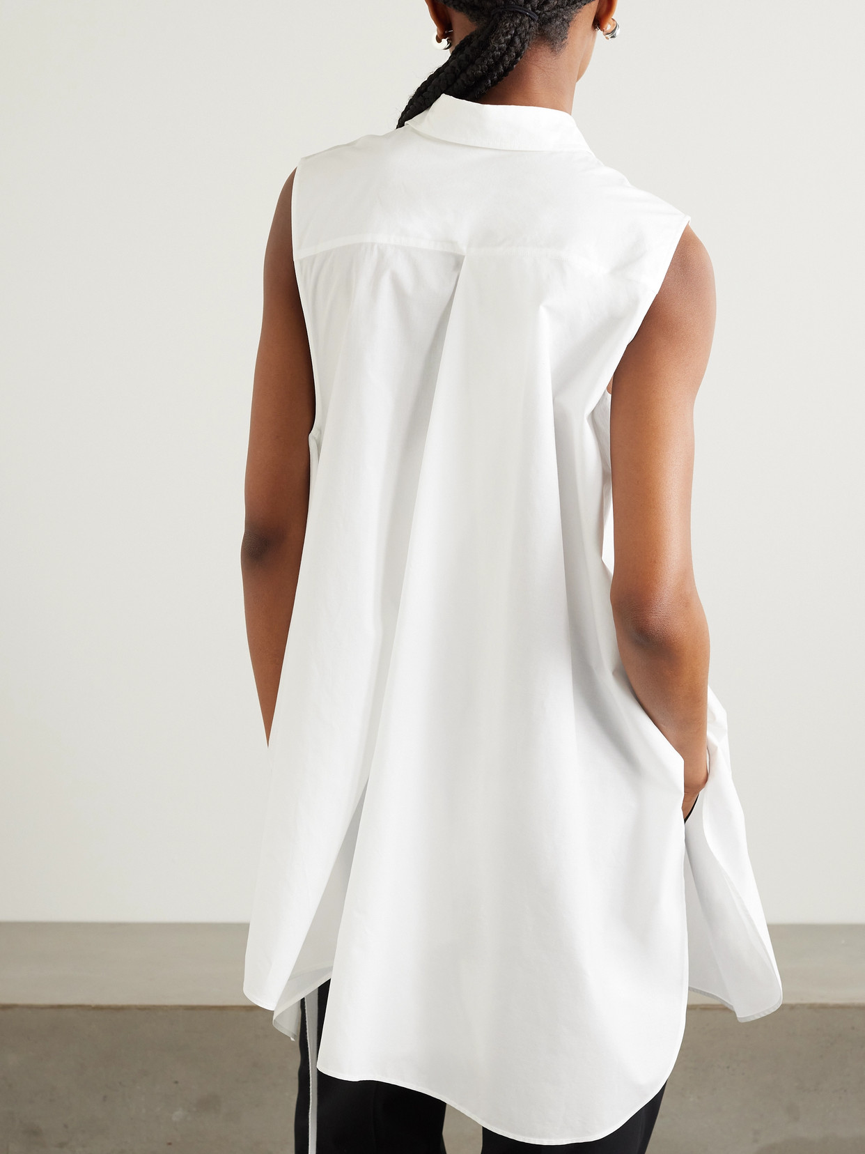 Ann Demeulemeester Iona Asymmetrical Oversized Shirt Light Crumpled Cotton White In White