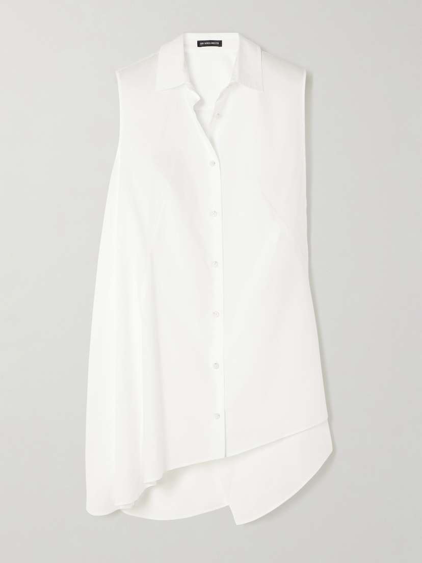 Ann Demeulemeester Iona Oversized Asymmetric Cotton-poplin Shirt