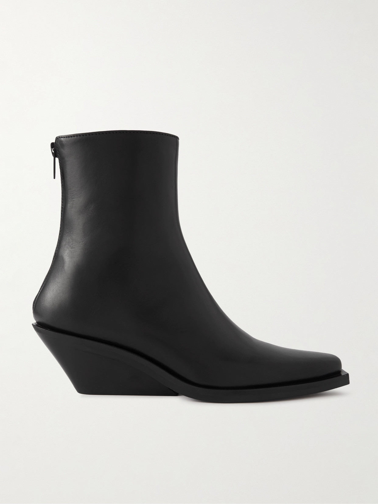 Ann Demeulemeester Rumi Leather Ankle Boots In Black