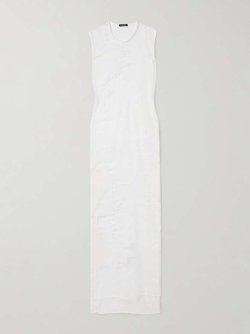 Ann Demeulemeester Seda Printed Mesh Maxi Dress - x large