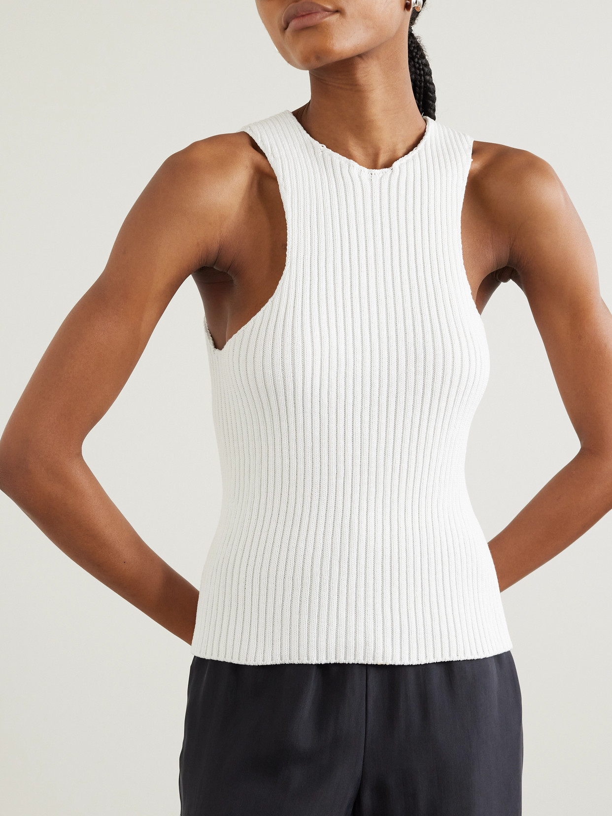 Noya Ribbed Cotton Tank